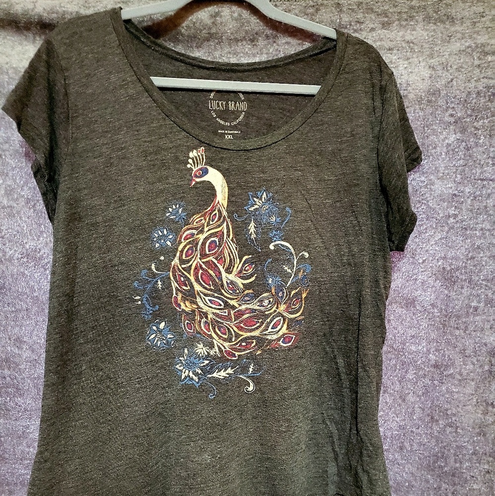 Lucky Brand Peacock Tshirt
